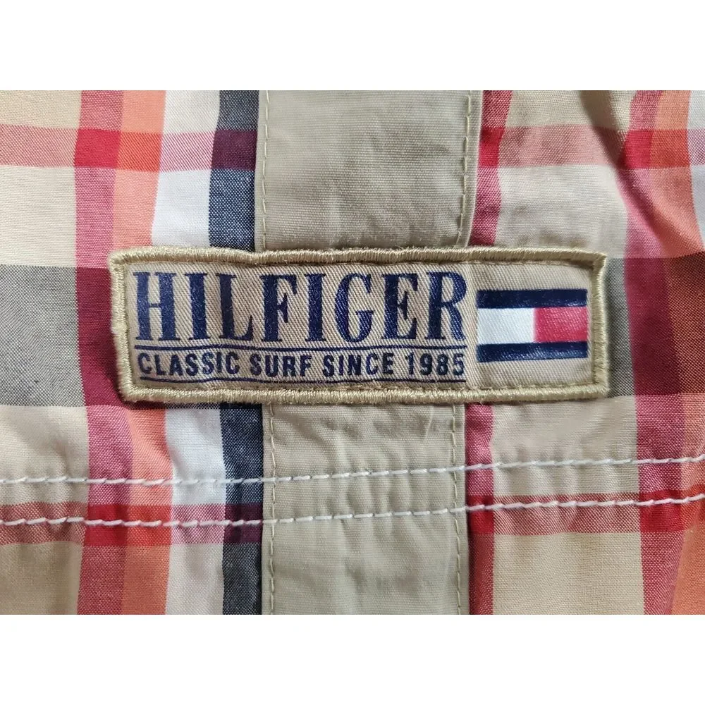 Tommy Hilfiger Men's Swim Trunks Large Swimming Shorts Red/White/Blue‎ Plad